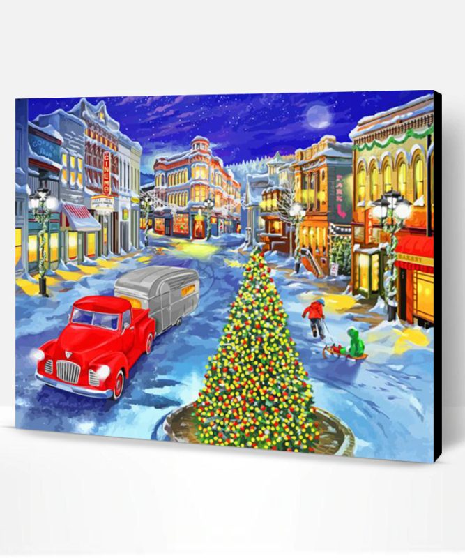 Snow Christmas City Paint By Number