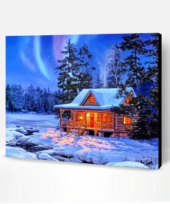 Snow Winter Cottage Paint By Number
