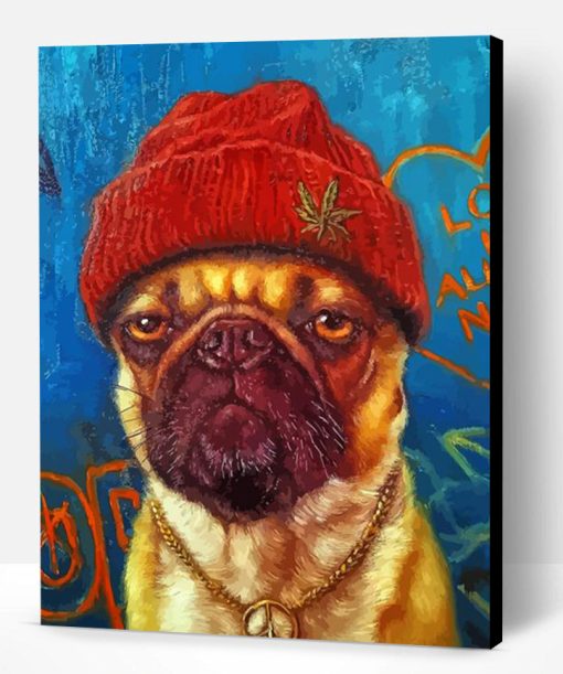 Stylish Pug Dog Paint By Number