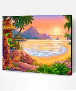 Sunset Island Paint By Number