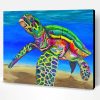 Tropical Colorful Sea Turtle Paint By Number