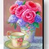 Vintage Flowers Vase And Cup Paint By Number