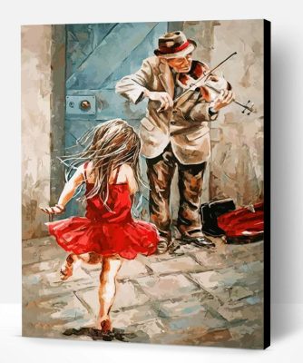 Violinist Man And Girl Paint By Number