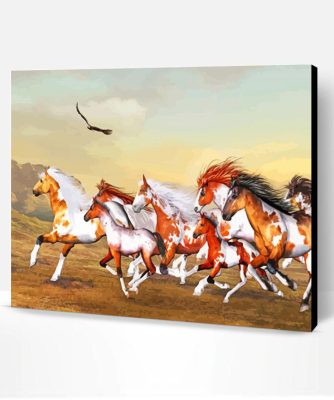 Wild Horses Herd Paint By Number