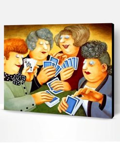 Women Playing Cards Paint By Number