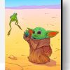 Baby Yoda And The Frog Paint By Number