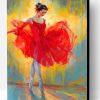 Ballerina Wearing Red Paint By Number