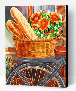 Bicycle And Basket Paint By Number