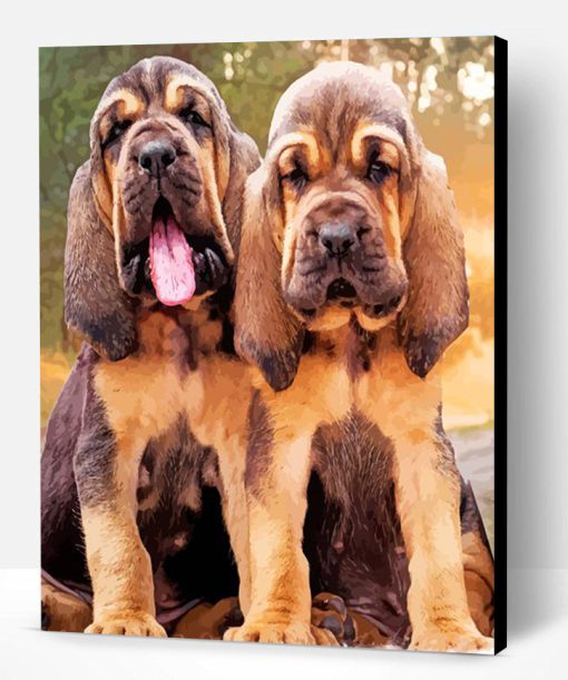 Bloodhound Puppies Paint By Number