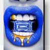 Blue Lips With Grill Paint By Number