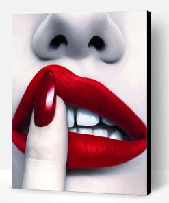 Classy Red Lips Paint By Number