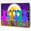 Colorful Night Cats Paint By Number