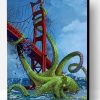 Cthulhu In Golden Gate Bridge Paint By Number