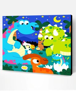 Cute Dinosaurs Paint By Number