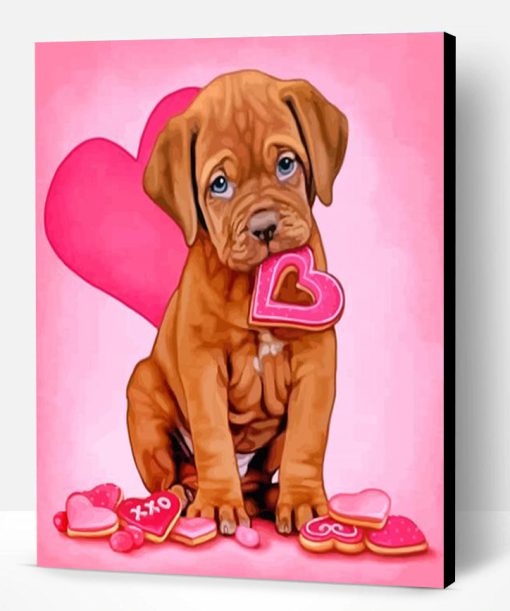 Cute Dogue De Bordeaux Paint By Number