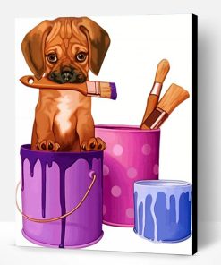 Cute Little Puppy Paint By Number