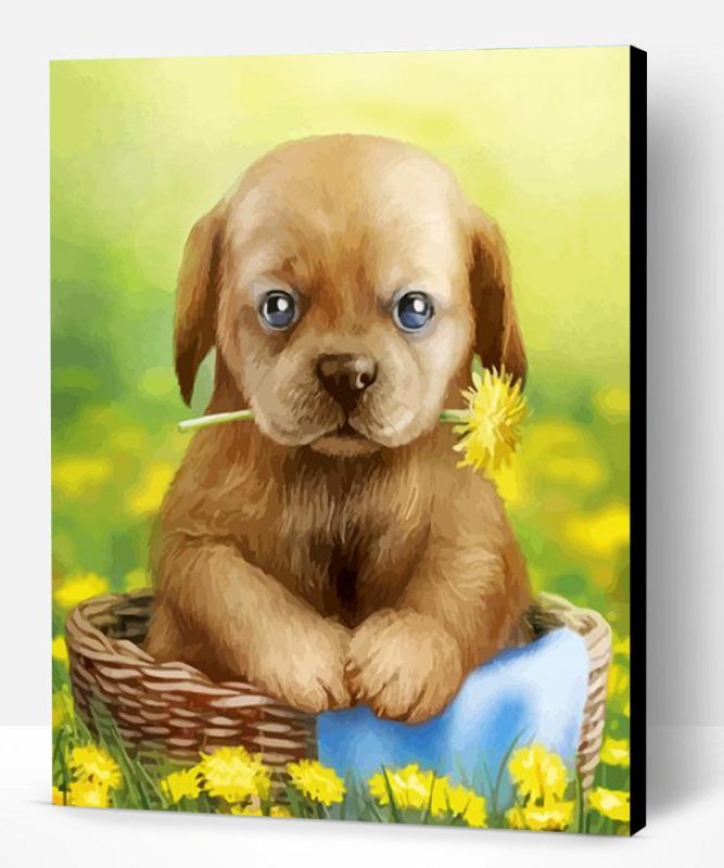 Cute Puppy Paint By Number