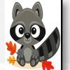Cute Raccoon Paint By Number