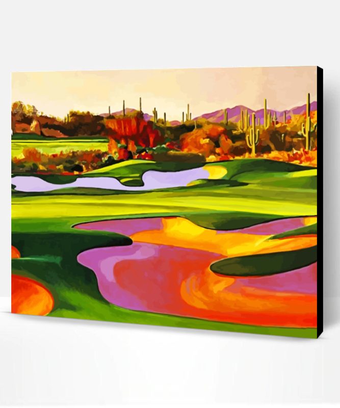 Desert Golf Course Paint By Number
