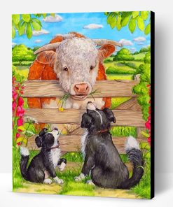Dogs And Cow Paint By Number