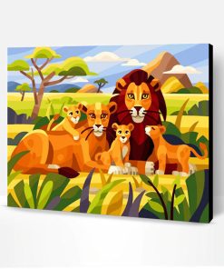 East African Lions Paint By Number