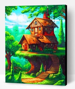 Fantasy House In Woods Paint By Number