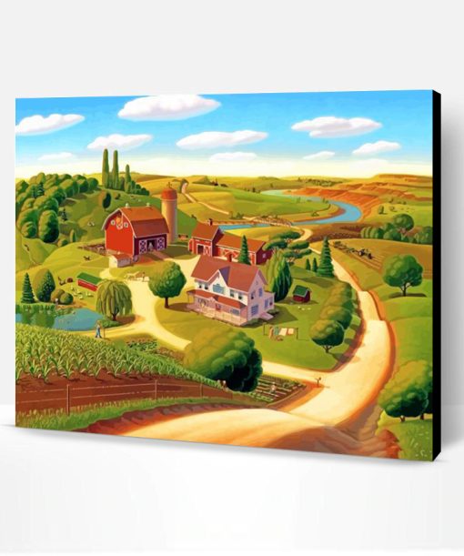 Farm Landscape Paint By Numbe