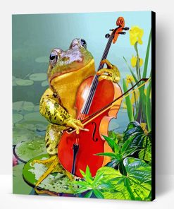 Frog Playing Violin Paint By Number