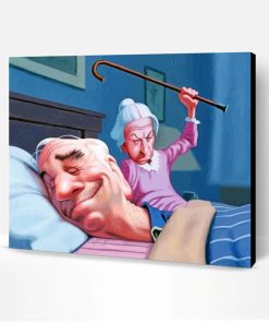 Funny Old Couple Paint By Number