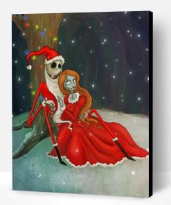 Christmas Jack And Sally Paint By Number