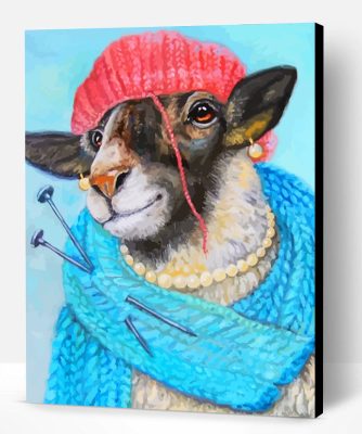 Knitting Sheep Paint By Number