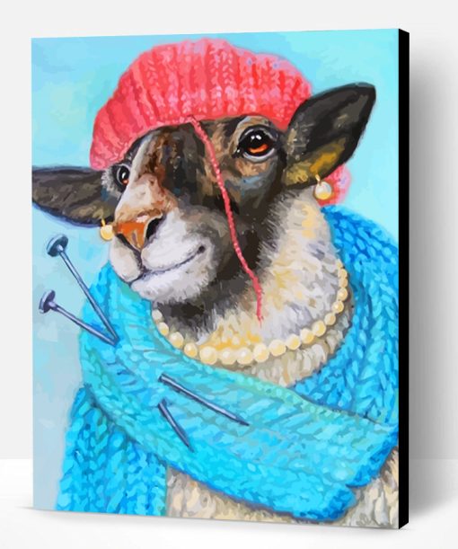 Knitting Sheep Paint By Number