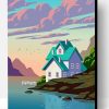 Lake House Illustration Paint By Number