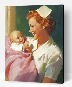 Nurse And A Newborn Paint By Number