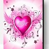 Pink Heart Paint By Number