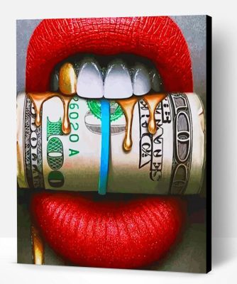 Red Lips And Money Paint By Number