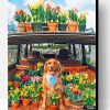 Retriever And Plants Paint By Number