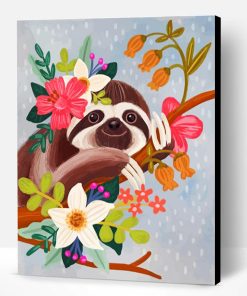 Sloth Illustration Paint By Number