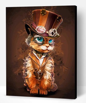 Steampunk Kitty Paint By Number