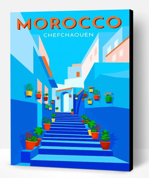 The Blue City Morocco Paint By Number