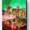 Vintage Sewing Machine Paint By Number