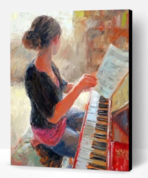 Woman Playing Piano Paint By Number