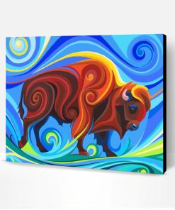 Abstract Buffalo Paint By Number