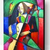 Abstract Cello Player Paint By Number