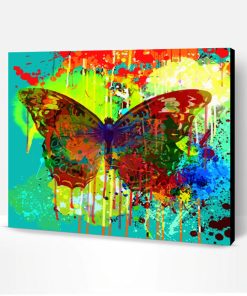Abstract Splash Butterfly Paint By Number