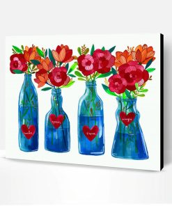 Aesthetic Flowers In Glass Paint By Number