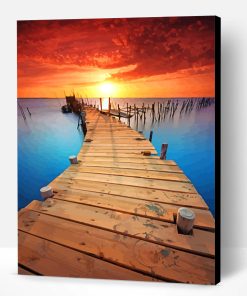 Boardwalk Into Sunset Paint By Number