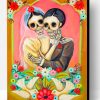 Bride And Groom Skull Paint By Number