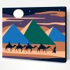 Camels In Desert Illustration Paint By Number