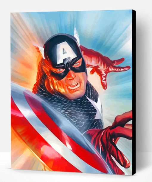 Captain America Hero Paint By Number